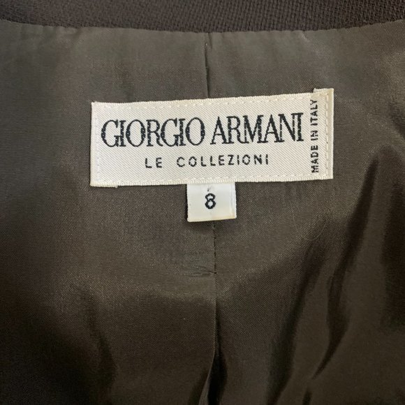 Giorgio Armani Le Collezioni Brown Blazer - Size 8 - Picture 3 of 4